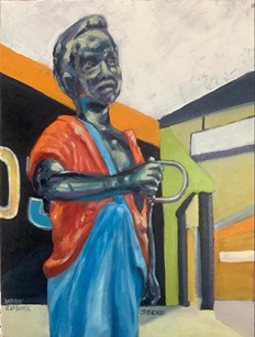 'A loyal Lad' Cnr High and Church St. Statue of Jocko Graves 1886